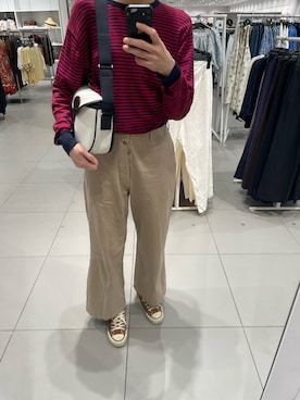 「YAECA（ヤエカ）のアイテム」を使った、eriさん（レディース・169cm）の春コーディネート