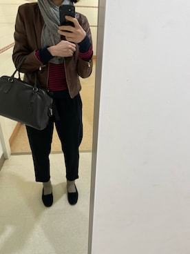 「アイテム（スリッポン）」を使った、eriさん（レディース・169cm）の冬コーディネート