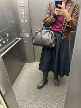 「アイテム（レインシューズ）」を使った、eriさん（レディース・169cm）の秋コーディネート