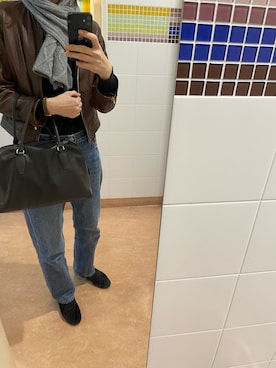 「アイテム（スリッポン）」を使った、eriさん（レディース・169cm）の冬コーディネート