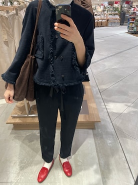 「A.P.C.（アーペーセー）のアイテム」を使った、eriさん（レディース・169cm）の秋コーディネート