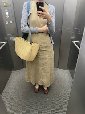 IENA（イエナ）の「コットンシルクスキッパーギャザーワンピース