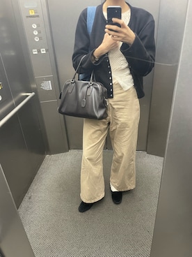 「アイテム（チノパンツ）」を使った、eriさん（レディース・169cm）の秋コーディネート
