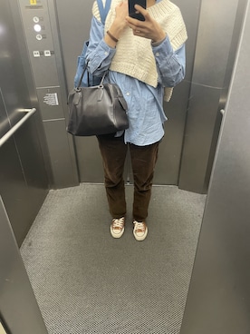 「MARGARET HOWELL（マーガレットハウエル）のアイテム」を使った、eriさん（レディース・169cm）の秋コーディネート