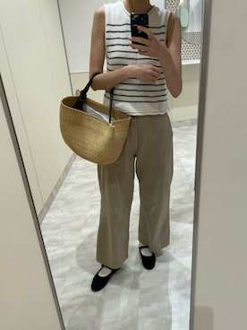 「YAECA（ヤエカ）のアイテム」を使った、eriさん（レディース・169cm）の夏コーディネート