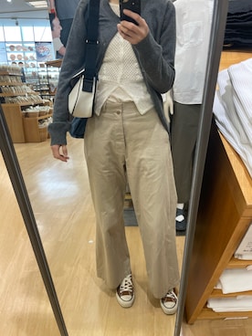 「YAECA（ヤエカ）のアイテム」を使った、eriさん（レディース・169cm）の春コーディネート