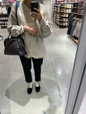 「アイテム（スリッポン）」を使った、eriさん（レディース・169cm）の秋コーディネート