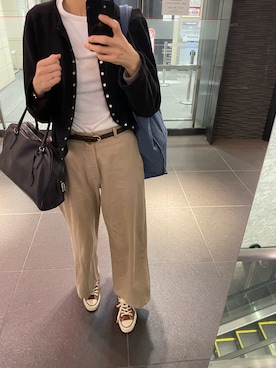 「PETIT BATEAU（プチバトー）のアイテム」を使った、eriさん（レディース・169cm）の秋コーディネート