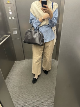 「アイテム（チノパンツ）」を使った、eriさん（レディース・169cm）の秋コーディネート