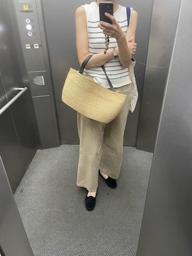 「アイテム（スリッポン）」を使った、eriさん（レディース・169cm）の夏コーディネート