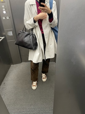 「BURBERRY（バーバリー）のアイテム（ジャケット/アウター）」を使った、eriさん（レディース・169cm）の秋コーディネート