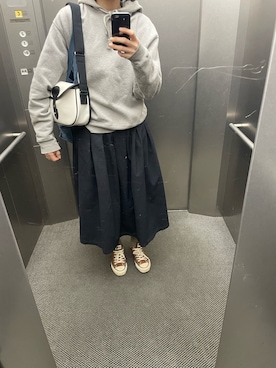 「AURALEE（オーラリー）のアイテム」を使った、eriさん（レディース・169cm）の春コーディネート