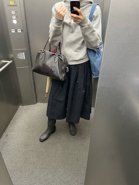 「アイテム（レインシューズ）」を使った、eriさん（レディース・169cm）の秋コーディネート