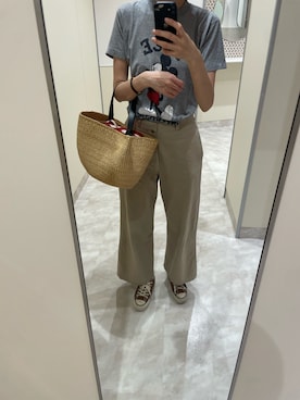 「YAECA（ヤエカ）のアイテム」を使った、eriさん（レディース・169cm）の夏コーディネート