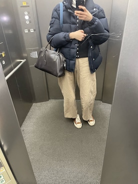 「YAECA（ヤエカ）のアイテム」を使った、eriさん（レディース・169cm）の冬コーディネート