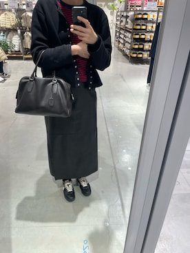 「agnes b.（アニエスベー）のアイテム」を使った、eriさん（レディース・169cm）の冬コーディネート