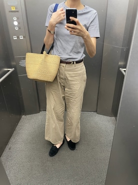 「アイテム（スリッポン）」を使った、eriさん（レディース・169cm）の夏コーディネート