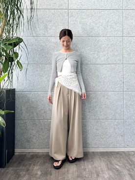 「CODE A（コードエー）のアイテム」を使った、uchi__yamaさん（レディース・170cm）の夏コーディネート