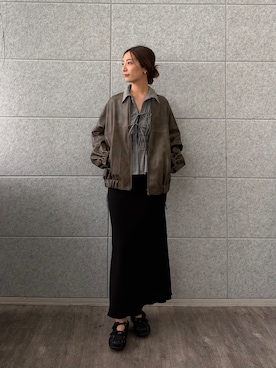 「CODE A（コードエー）のアイテム」を使った、uchi__yamaさん（レディース・170cm）の秋コーディネート