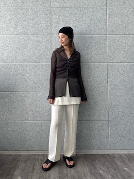 「CODE A（コードエー）のアイテム」を使った、uchi__yamaさん（レディース・170cm）の春コーディネート