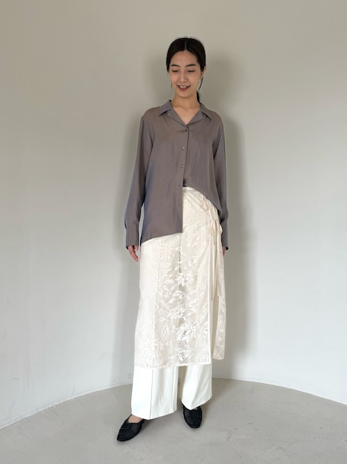 タグ付き ACLENT Lace frill wrap skirt