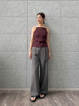 「CODE A（コードエー）のアイテム（トップス）」を使った、uchi__yamaさん（レディース・170cm）の夏コーディネート