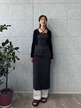 「大人カジュアルコーデ」｜「アイテム（ワンピース/ドレス）」を使った、uchi__yamaさん（レディース・170cm）の夏コーディネート
