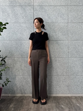 「CODE A（コードエー）のアイテム（トップス）」を使った、uchi__yamaさん（レディース・170cm）の夏コーディネート