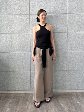 「CODE A（コードエー）のアイテム」を使った、uchi__yamaさん（レディース・170cm）の夏コーディネート