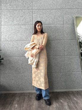 「CODE A（コードエー）のアイテム」を使った、uchi__yamaさん（レディース・170cm）の春コーディネート