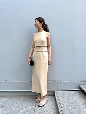 「CODE A（コードエー）のアイテム（ワンピース/ドレス）」を使った、uchi__yamaさん（レディース・170cm）の春コーディネート