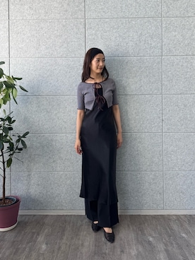 「CODE A（コードエー）のアイテム（トップス）」を使った、uchi__yamaさん（レディース・170cm）の夏コーディネート