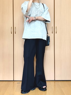 「夏服」｜「アイテム（スラックス）」を使った、kazukiさん（メンズ・174cm）の夏コーディネート