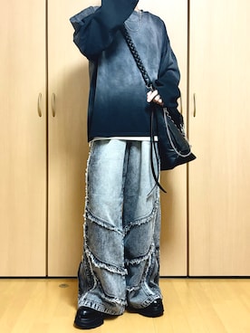 「グランジ」｜「アイテム（Tシャツ/カットソー）」を使った、kazukiさん（メンズ・174cm）の夏コーディネート