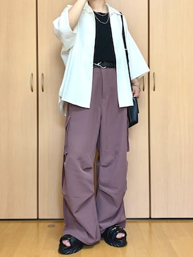 「アイテム（サンダル）」を使った、kazukiさん（メンズ・174cm）の夏コーディネート