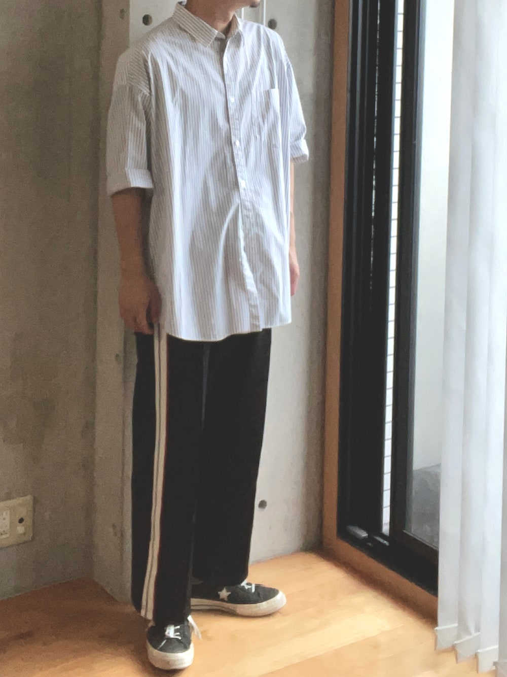 「大人カジュアル、メンズコーデ」｜「JOURNAL STANDARDのアイテム（シャツ/ブラウス、ホワイト系）」を使った、sosogsさん（メンズ・176cm）の夏コーディネートの1枚目の写真