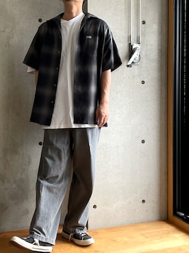 「H&M（エイチ・アンド・エム）のアイテム（パンツ）」を使った、sosogsさん（メンズ・176cm）の夏コーディネート