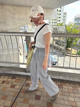 「しまむら（シマムラ）のアイテム」を使った、mikenekoさん（レディース・163cm）の夏コーディネート