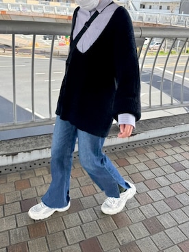 「しまむら（シマムラ）のアイテム（トップス）」を使った、mikenekoさん（レディース・163cm）の秋コーディネート