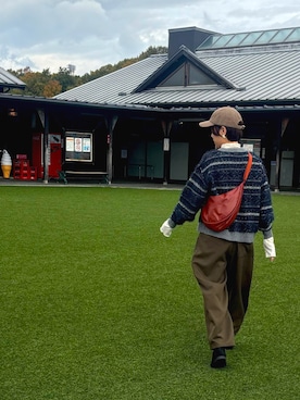 「アイテム（キャップ）」を使った、mikenekoさん（レディース・163cm）の秋コーディネート