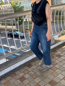 「アイテム（タンクトップ）」を使った、mikenekoさん（レディース・163cm）の秋コーディネート
