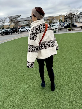 「アイテム（サングラス）」を使った、mikenekoさん（レディース・163cm）の冬コーディネート