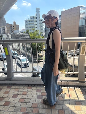 「アイテム（タンクトップ）」を使った、mikenekoさん（レディース・163cm）の夏コーディネート