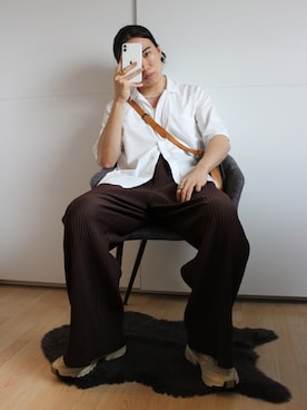 Mozuさんの（HOMME PLISSE ISSEY MIYAKE | オムプリッセイッセイミヤケ）を使ったコーディネート
