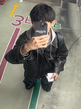「WYM LIDNM（ウィム バイ リドム）のアイテム（パーカー）」を使った、Noah【現役高校生の韓国コーデ】さん（メンズ・172cm）の冬コーディネート