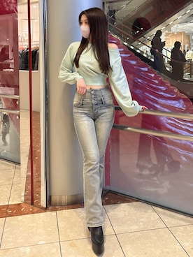 「GYDA（ジェイダ）のアイテム」を使った、rimikaさん（レディース・157cm）の冬コーディネート