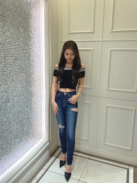 rimikaさん（レディース・156cm）の夏コーディネート