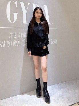 「GYDA（ジェイダ）のアイテム（その他パンツ）」を使った、rimikaさん（レディース・157cm）の夏コーディネート