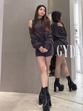 「アイテム（つなぎ/オールインワン）」を使った、rimikaさん（レディース・157cm）の秋コーディネート