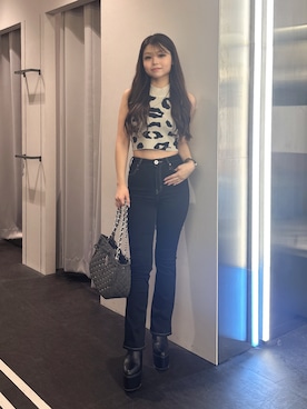 「GYDA（ジェイダ）のアイテム（トップス）」を使った、rimikaさん（レディース・157cm）の秋コーディネート